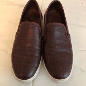 Coach burgundy slip on loafers - parkside